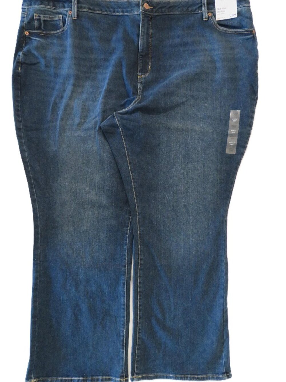NWT Sonoma Goods For Life Mid Rise Bootcut Jeans Blue Stretch‎ Plus Size 28W